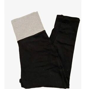 Mopas Black  Athletic Soft Yoga Casual Womens Capri Leggings SZ S